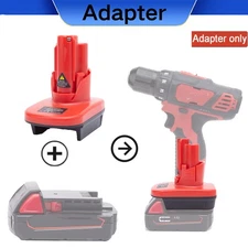 Adapter For Milwaukee 18V Li-ion Battery To Fits For Milwaukee 12V Cordless Tool