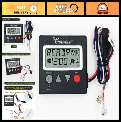 Universal Game Feeder Digital Timer - 6V/12V Adjustable, Easy Setup, Outdoor Use