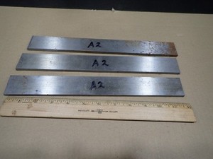 1/4" A2 Flat Ground Tool Steel  1/4"x 1.5"x12 (3) Knifemaking
