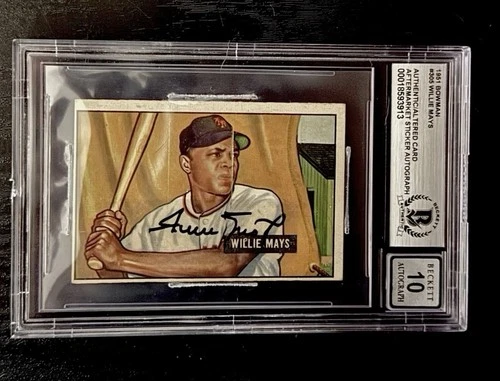 1951 Bowman - Willie Mays #305 (RC) Authentic/Alt With BGS 10 Auto. Was A PSA 3