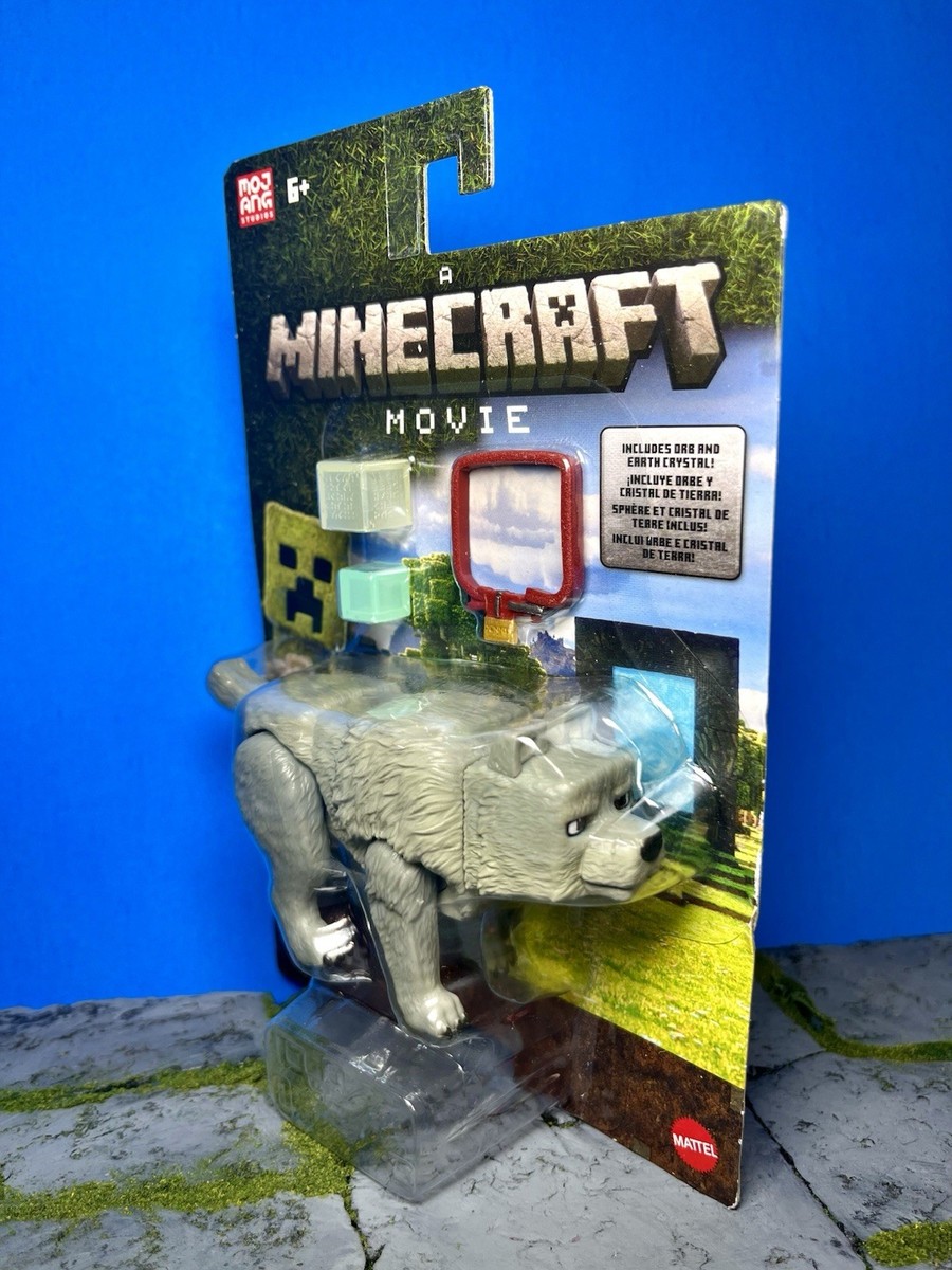 2025 Mattel - A Minecraft Movie 4in Figure: DENNIS/WOLF (w/ Collar