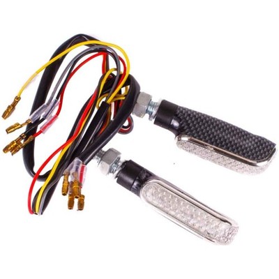 Power View LED-Blinker mit Positionslicht im Carbon-Look, 12V für Motorräder