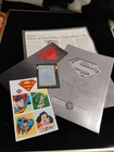 Vintage 90s Death Of Superman Memorial Lot Posters Stamps Card Comic Newspaper