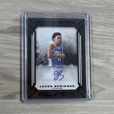 2021-22 Panini Black Jaden Springer 76ers Smoke Show Signatures Auto #SS-JSP /25