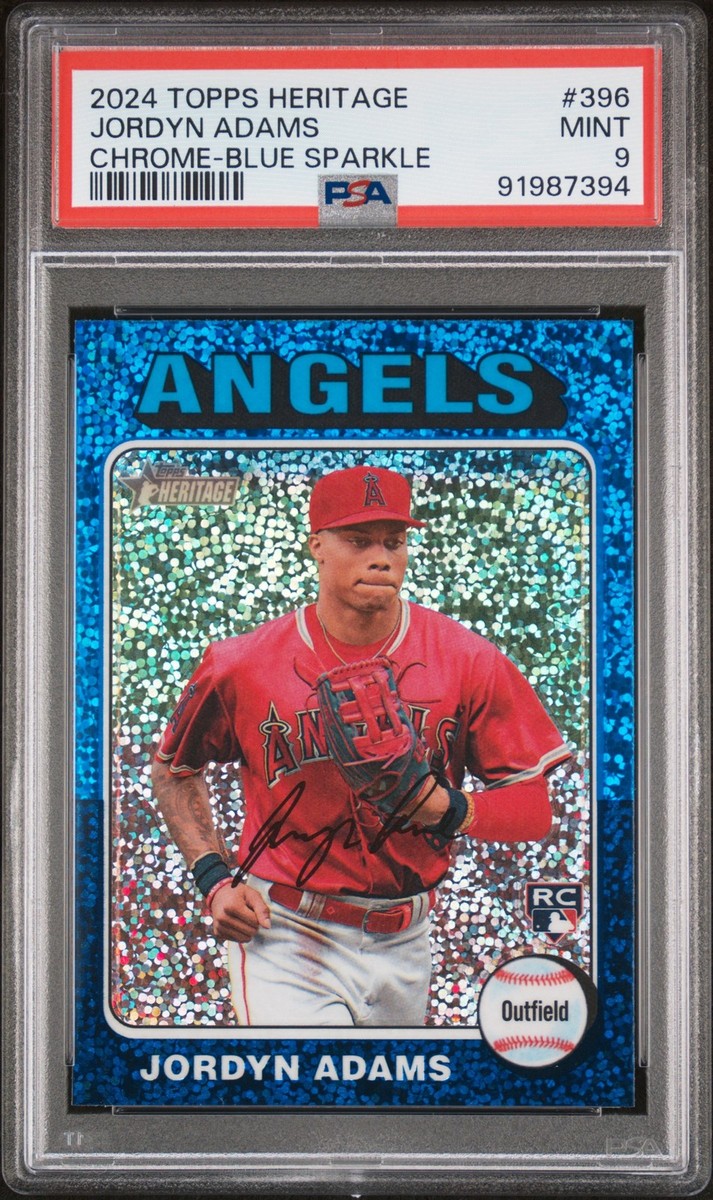 2024 Topps Heritage - Jordyn Adams #396 Chrome Blue Sparkle