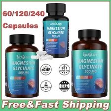 Magnesium Glycinate 500mg – High Absorption Chelated Magnesium for Sleep/Stress