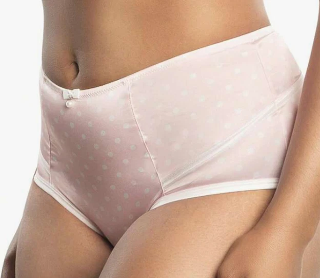 PARFAIT Charlotte 6917 высокая талия бриф атласные трусики L новый розовый горошек - Изображение 3 из 4