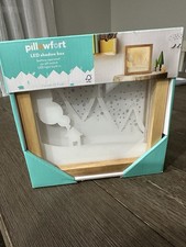 pillowtort LED shadow box battery operated on/off switch LED light built in