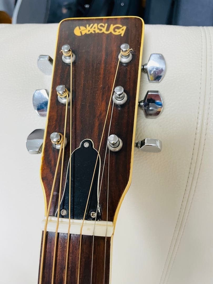 Acoustic Guitar Kasuga D-612 Rosewood Fingerboard Natural Japan