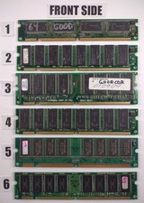 Vintage 168-Pin SDRAM Lot - 896MB Total - 256MB, 128MB, 64MB, 32MB - PC133 PC100