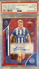 2025-26 Topps Sapphire Tom Watson RC Auto RED /5 PSA 10 GEM MINT Rookie SSP