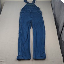 Liberty Overalls Mens 34x30 Blue Denim Utility Hammer Loop Carpenter Workwear