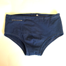 1950s Vintage Swimming trunks Swim shorts Blue Nylon briefs Mens XXL W42