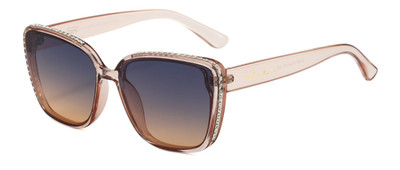Piranha Eyewear Tiger Square Pink Cat Women Blue to Peach Gradient Lenses 62223