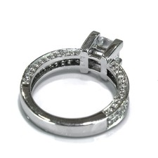 1 3/4 CT Diamond Engagement Ring Princess Cut f/si1-si2 14K White Gold Size 6