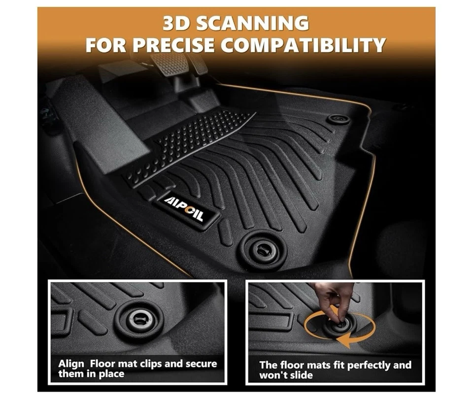 AIPOIL® Floor Mats & Cargo Liner Set for Chevy Chevrolet Suburban & GMC Yukon XL - Image 3 of 4