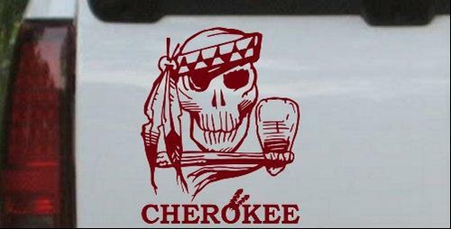 Calcomanía calcomanía calavera india Cherokee ventana auto o camión computadora portátil calcomanía pegatina - Imagen 20 de 32