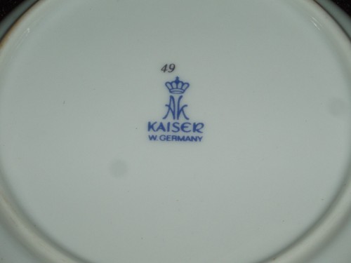 Vintage KAISER PORCELAIN West Germany 4" COASTERS 3 ANIMALS GREEN BORDER - Picture 6 of 7