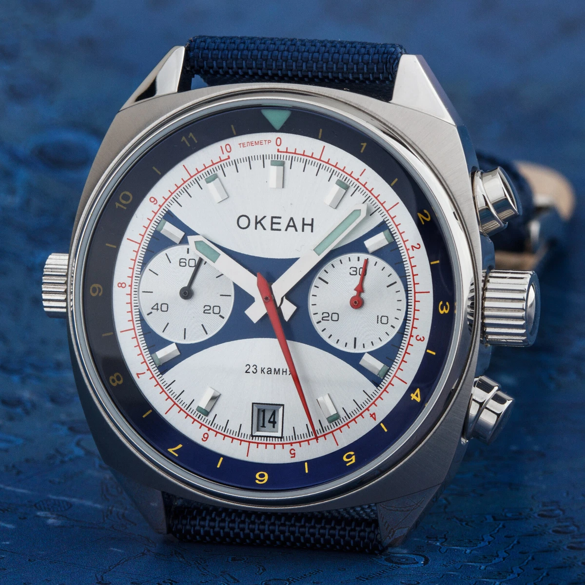 Okeah Poljot Chronograph 3133 Okean Military Russian Watch Ocean 3133 1981599