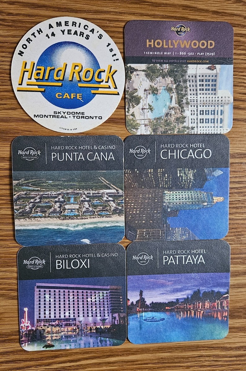 Lot of 6 Hard Rock Cafe Coasters - Nice Condition | eBay