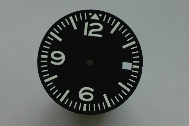 Black Arabic Dial For Seiko SKX007 - 28.5mm Pilot Style MOD Watch Dial With 7S26 Movement
