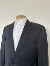 Armani Collezioni G Line Black Stripe Suit 2-Bt Sz EU 54 L / US 44 L / W38