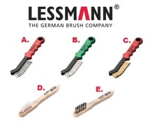 LESSMANN Industrie Drahtb&uuml;rsten ROKI / Z&uuml;ndkerzenb&uuml;rte stahl,messing,VA edelst.