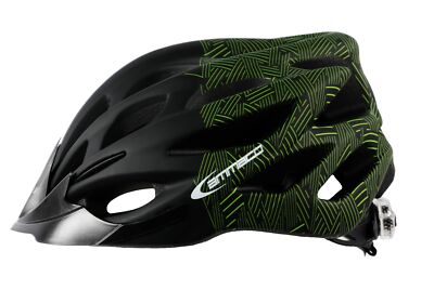 Ammaco Matrix Road MTB Cycling Bike Helmet With Visor Black/Green 55-58cm |  eBay UK