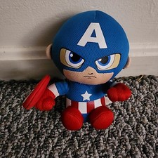 Ty Beanie Baby Captain America Marvel 6" Stuffed Plush Stuffed Toy