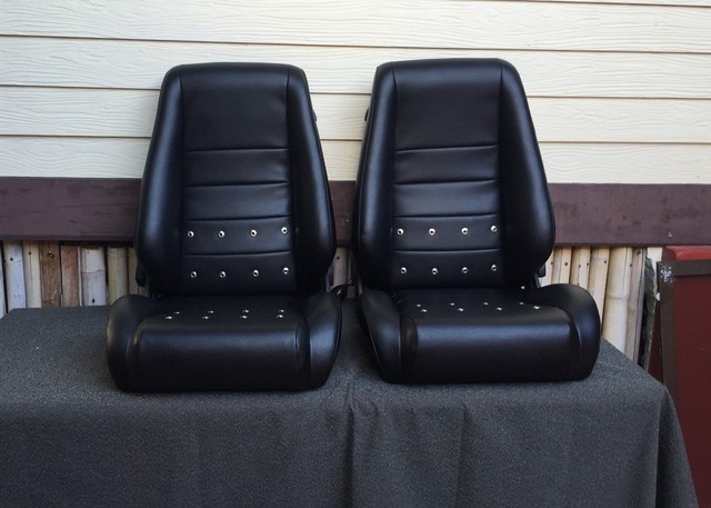 PORSCHE 911 944 924S FRONT FACTORY SPORT RECARO SEAT SEATS PAIR BLACK W