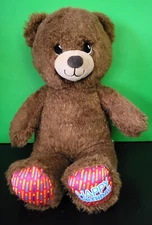 Build A Bear Happy Birthday Brown Teddy Bear 16" Plush Stuffed Animal BABW