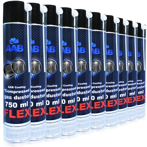 10x AABCOOLING Gas Duster FLEX 750ml LUFTSPRAY PC RAININGUNG LUFTDRUCK-SPRAY AIR