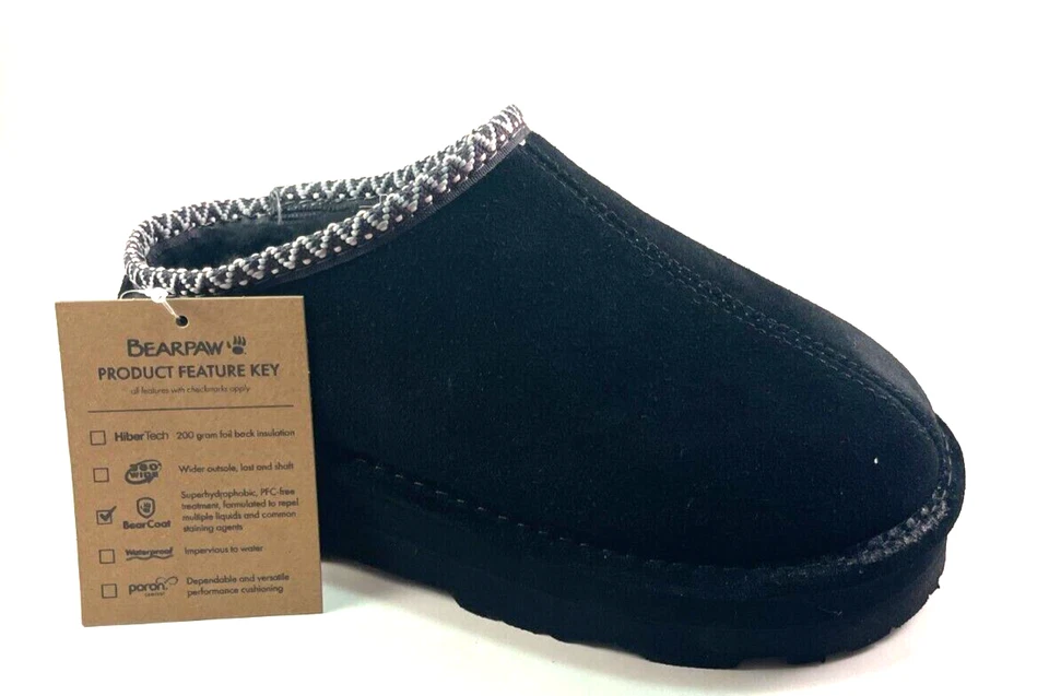 Chinelos quentes plataforma camurça BearPaw Martis escolha tamanho/cor - Imagem 2 de 3