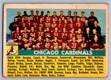 1956 TOPPS #22 CHICAGO CARDINALS TEAM CARD W/OLLIE MATSON & NIGHT TRAIN LANE SP