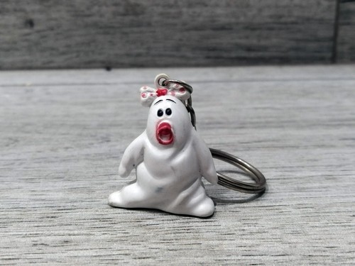 GEISTERWEISSWASCHBECKEN GESCHENK SCHLÜSSELANHÄNGER GEIST BABY VINTAGE 80ER RAR