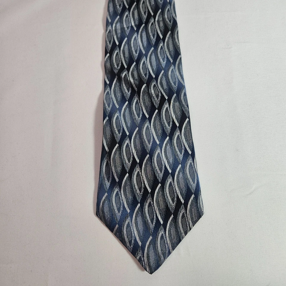 Corbata Gianfranco Ruffini 100% Seda Hecha en EE. UU. Para Hombre Estampado Geométrico 4" x 56.5" Foto 3 de 4