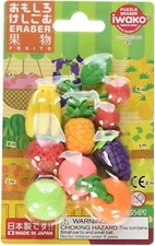 Iwako Japanese Brand Fruit Japanese Eraser Set Made in Japan S-3448