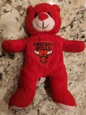 NFL Chicago Bulls Soft Red Teddy Bear With Logo NBA Tag