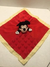 Disney Mickey Mouse Security Blanket Kids Preferred Satin Crinkle Ears Lovie