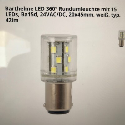 Barthelme LED-Lampe BA15D EEK: A (A++ - E) Grün 24 V/DC, 24 V/AC 32lm 52190213
