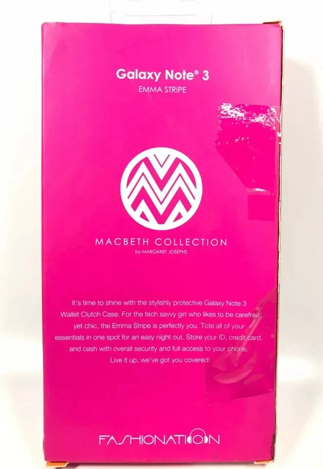 Macbeth Collection Galaxy Note 3 Wallet Clutch Case, Emma Stripe - Image 2 of 4