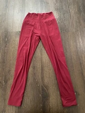 Womans Burgundy Leggings Size Small Medium By Syrinx #16