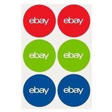 Red Green Blue Round eBay-Branded Sticker Multi-Pack 3  x 3  With Free Shipping