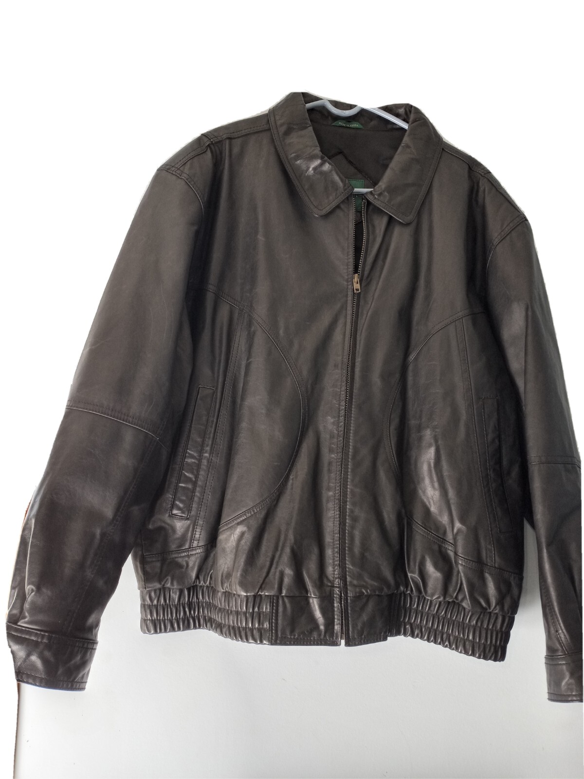 Hill & Archer Leather Jacket Bomber Motorcycle Dk Bro… Gem