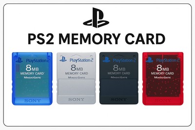 Original Sony PlayStation 2 Memory Card 8MB | PS2 Speicherkarte | Farbauswahl