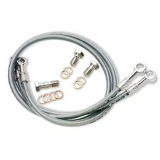 YAMAHA 1984-1986 RD / RZ 350 GALFER BRAIDED STAINLESS STEEL FRONT BRAKE LINE KIT