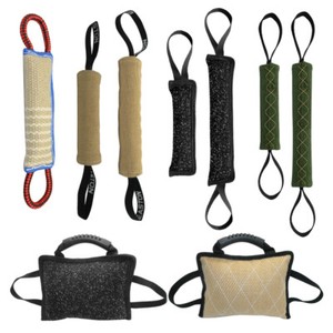 Jute Intermediate Dog Bite Tug Pillow Training Builder Pet Aggressive Chew Toys 