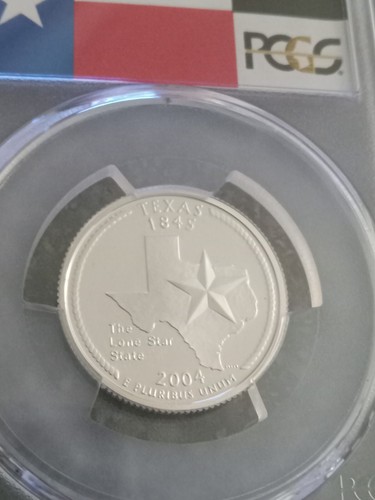 2004-S TEXAS Silver Proof Quarter PR70 PCGS FLAG LABEL EXCELLENT LOW PRICE!! - Picture 5 of 5