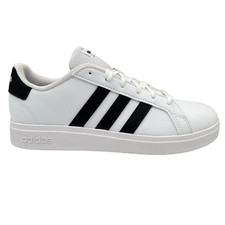 adidas Grand Court 2 Youth Boy's/Girl's Sneakers Size 4.5 White/Black Lace up
