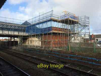 Foto 6x4 Gerüstarbeiten am Llandudno Kreuzung Bahnhof Conwy umfangreiche Arbeiten 2019